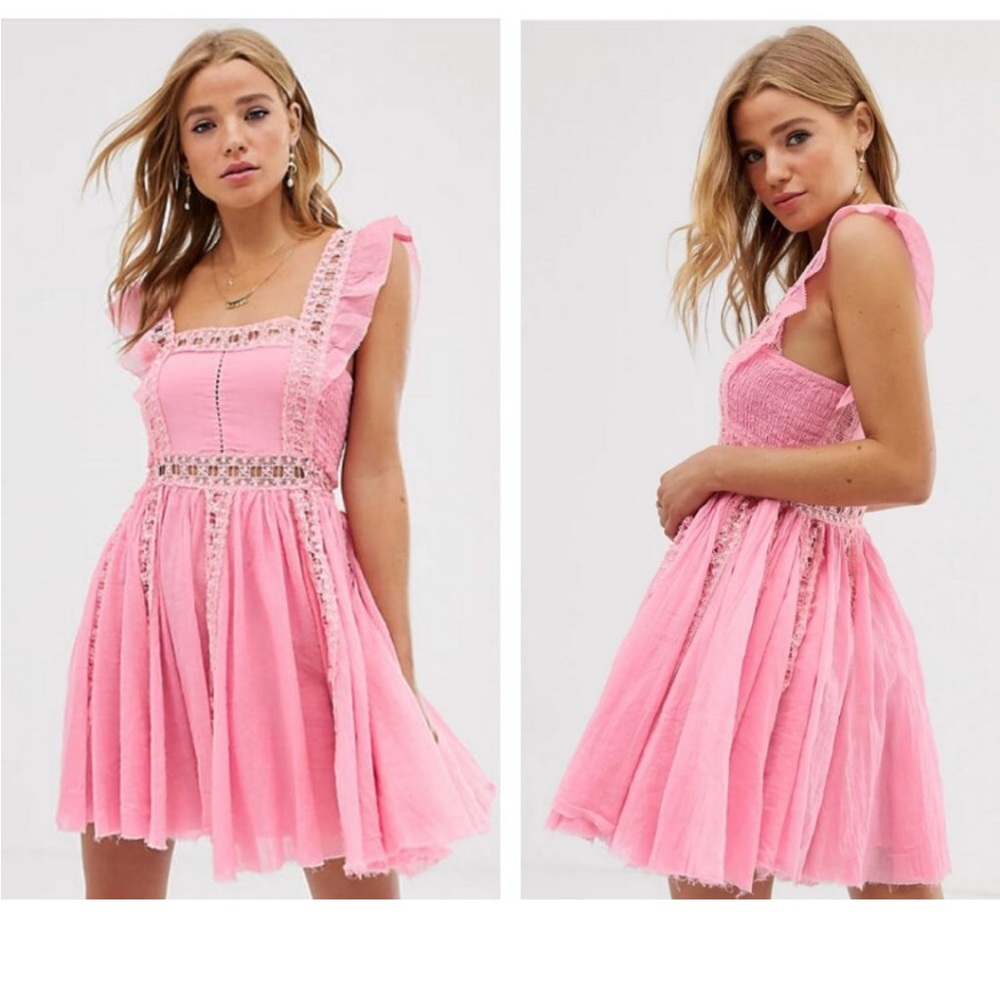 Free People Verona Dress in Pink